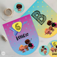 Kit imprimible mini bit power rocker candy bar - comprar online