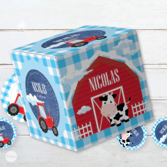 Kit imprimible animales de la granja jean textura celeste en internet