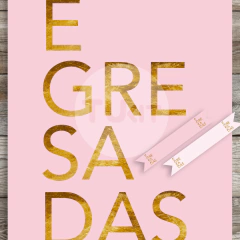 Kit imprimible egresadas egresados rosa dorado tukit en internet