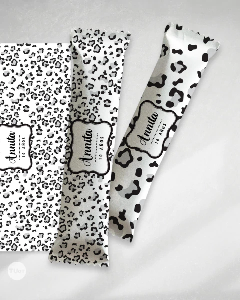 Kit imprimible textura animal print gris negro tukit - comprar online