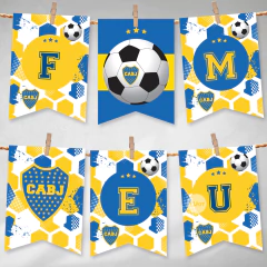 Imagen de Kit imprimible futbol boca juniors tukit