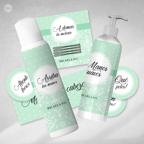 Kit imprimible baño sos bulgaro textura verde tukit