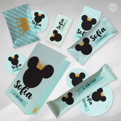 Kit imprimible mickey rey candy bar tukit