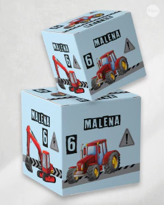 Kit imprimible construccion excavadoras rojas tractor tukit - tienda online