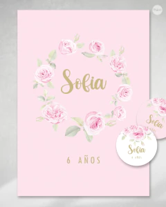 Imagen de Kit imprimible rositas rosas candy bar tukit