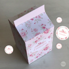 Kit imprimible madera flores rosas candy bar - loja online