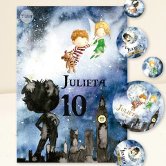 Kit imprimible peter pan tinkerbell candy bar tukit - TuKit