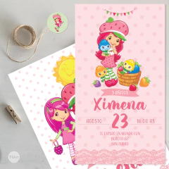 Kit imprimible frutillitas candy bar tukit - TuKit