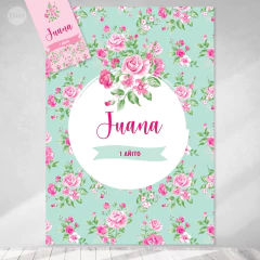 Kit imprimible flores verde fuxia candy bar tukit - TuKit