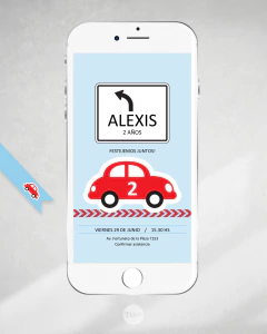 Kit imprimible autitos autos rojo celeste etiquetas candy bar - TuKit