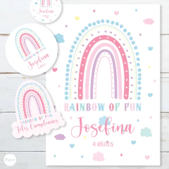 Imagen de Kit imprimible rainbow fun arcoiris tukit