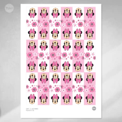 Kit imprimible minnie rosa personaje cumpleaños candy bar tukit - tienda online