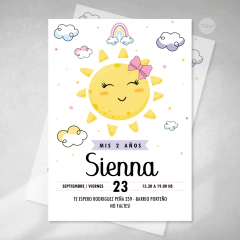 Kit imprimible cumpleaños sol sun tukit - tienda online
