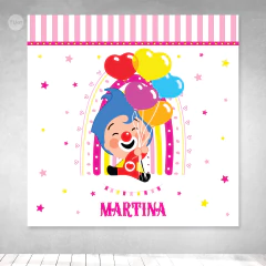 Bunting banner cuadrado digital imprimible backdrop plimplim rosa