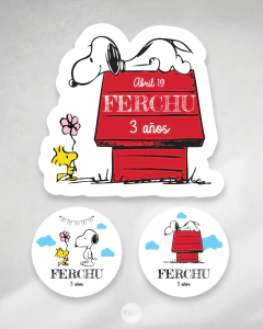 Kit imprimible snoopy fondo blanco tukit - TuKit
