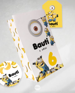 Kit imprimible minions minion candy bar tukit