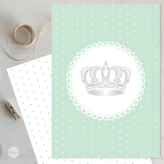 Imagen de Kit imprimible coronita plata textura verde tukit