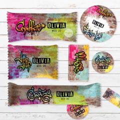 Kit imprimible grafiti candy bar tukit - TuKit