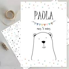 Kit imprimible oso blanco negro tukit - tienda online