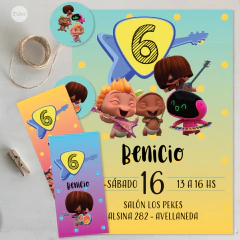 Kit imprimible mini bit power rocker candy bar - loja online