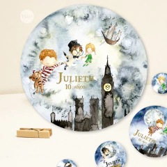 Kit imprimible peter pan tinkerbell candy bar tukit - tienda online