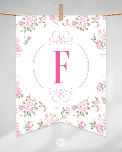 Kit imprimible flor flores fuxias candy bar tukit