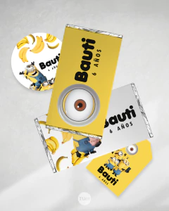 Imagen de Kit imprimible minions minion candy bar tukit