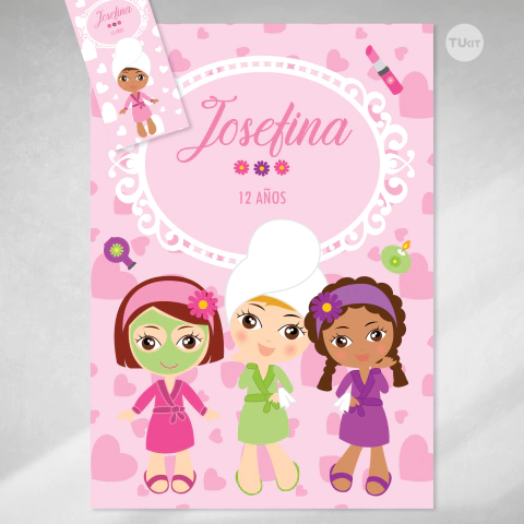 Kit imprimible spa party salon de belleza cumpleaños candy bar