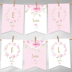 Kit imprimible rositas rosas candy bar tukit - tienda online