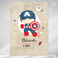Kit imprimible superheroe capitan america tukit - loja online