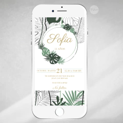 Kit Imprimible hojas verdes leaves trama tukit - tienda online