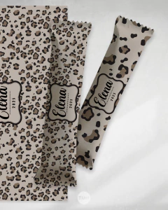 Kit imprimible textura animal print marron negro tukit