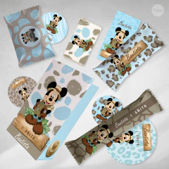 Kit imprimible mickey mouse safari tukit