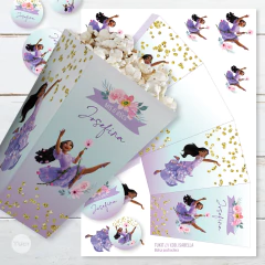 kit imprimible isabella, encanto, cumpleaños de isabella, party bundle, glitter dorado, lila, verde