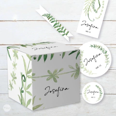 Kit imprimible hojas verdes forest floral leaves green candy bar tukit