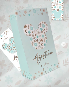 Kit imprimible silueta minnie flores aguamarina tukit - comprar online