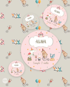 Imagem do Kit imprimible circo circus acuarelas tukit - (copia)