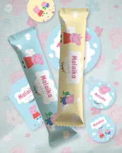 Kit imprimible peppa pig george family familia candy bar tukit - tienda online