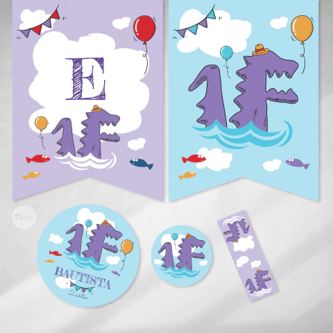 Kit imprimible monstruo de la laguna celeste lila candy bar tukit