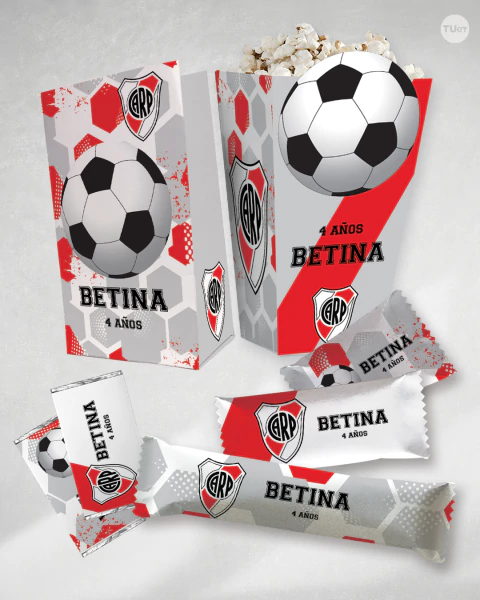 Kit imprimible futbol river candy bar - comprar online