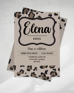 Kit imprimible textura animal print marron negro tukit - tienda online