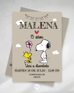 Kit imprimible snoopy fondo marron tukit - comprar online