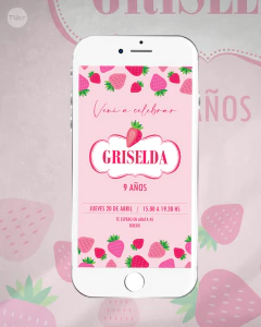Kit imprimible frutillitas frutillas strawberry candy bar tukit - TuKit