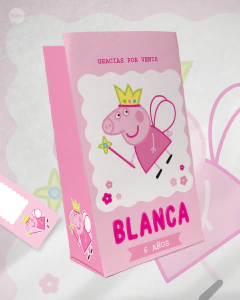 Kit imprimible peppa pig hada candy bar tukit - tienda online