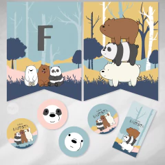 Imagen de Kit imprimible osos escandalosos candy bar tukit