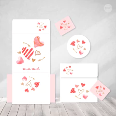 Kit imprimible decoracion corazones dia de la madre feliz dia mama tukit