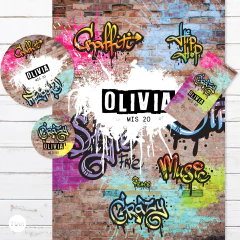 Kit imprimible grafiti candy bar tukit - comprar online