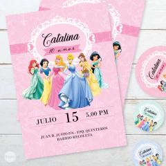 Kit imprimible princesas princess candy bar tukit