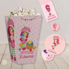 Kit imprimible frutillitas candy bar tukit