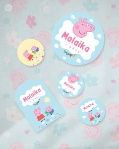 Kit imprimible peppa pig george family familia candy bar tukit en internet